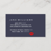 White Red Lips Makeup Artist Visitekaartje (Achterkant)