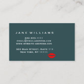 White Red Lips Makeup Artist Visitekaartje (Achterkant)