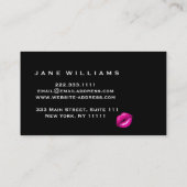 White Red Lips Makeup Artist Visitekaartje (Achterkant)