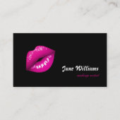 White Red Lips Makeup Artist Visitekaartje (Voorkant)