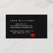 White Red Lips Makeup Artist Visitekaartje (Achterkant)