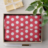 White & Red Medium Polka Dot Kerstmis Tissuepapier (Geschenk)