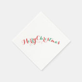 White Red Merry-kerstpapier Napkins Servetten (Hoek)