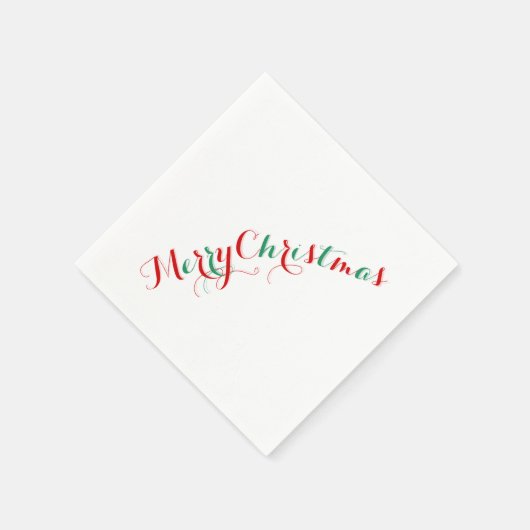 White Red Merry-kerstpapier Napkins Servetten (Hoek)