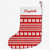 White Red Noords-kerstkeukenpatroon Kleine Kerstsok (Achterkant)