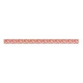 White Red Ocean Nautical Seashells Patroon Grosgrain Lint (Voorkant)