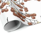 White Red Peppercorns gift wrapping paper Cadeaupapier (Rol Hoek)