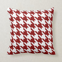 White Red Pied de Poule Houndstooth