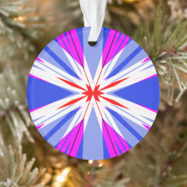 White Red Pink Blue Kerstmis Starburst Star Ornament