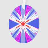 White Red Pink Blue Kerstmis Starburst Star Ornament (voorkant)