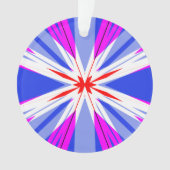 White Red Pink Blue Kerstmis Starburst Star Ornament (voorkant)