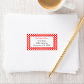 White Red Polka Dots Custom New Address Lables Etiket (Insitu)