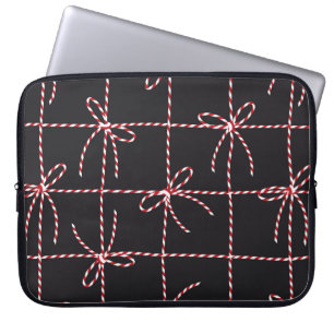 White Red Rope Bow, Twine Color Ribbon en Tied Kn Laptop Sleeve