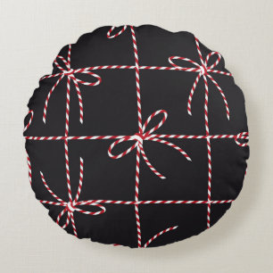 White Red Rope Bow, Twine Color Ribbon en Tied Kn Rond Kussen