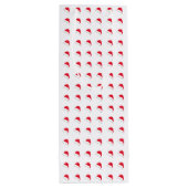 White red Santa Hat patroon kerst Wijn Cadeautas (Achterkant)