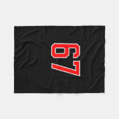 White Red Sports Team Number #67 Swea  Fleece Deken (Voorkant (Horizontaal))