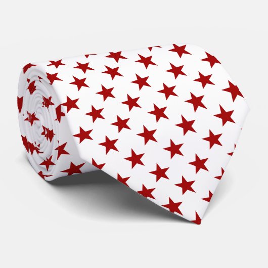White Red Star Pattern-werk, Afstuderen, cadeau Stropdas (Opgerold)