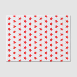 White Red Stars en Grey Stripes Modern Pattern Tissuepapier