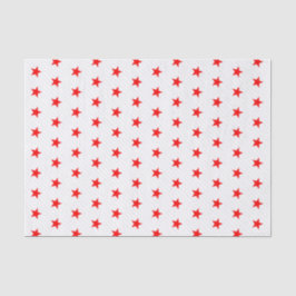 White Red Stars en Grey Stripes Modern Pattern Tissuepapier