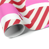White Red Striped kerstroze kerstkerstkerstkerstma Cadeaupapier (Rol Hoek)