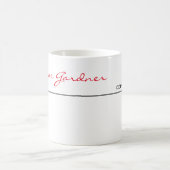 White Red Trendy Handwriting Plain Creative Modern Koffiemok (Center)