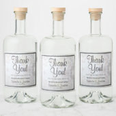 White Reflections Bedankt voor je huwelijk Likeurfles Etiket (Flessen)
