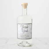 White Reflections Bedankt voor je huwelijk Likeurfles Etiket (Voorkant)