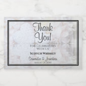 White Reflections Bedankt voor je huwelijk. Likeurfles Etiket (Enkel label)