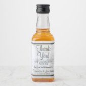 White Reflections Bedankt voor je huwelijk. Likeurfles Etiket (Voorkant)