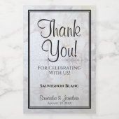 White Reflections Bedankt voor je huwelijk. Wijn Etiket (Enkel label)