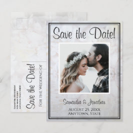 White Reflections Trouwkaart Save the Date Postcar Briefkaart