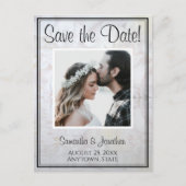 White Reflections Trouwkaart Save the Date Postcar Briefkaart (Voorkant)
