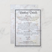 White Reflections Wedding Details Enclosure Kaart (Voorkant / Achterkant)