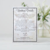 White Reflections Wedding Details Enclosure Kaart (Staand voorkant)
