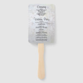 White Reflections Wedding Fans with Program Handwaaier (Achterkant)