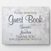 White Reflections Wedding Sign ons Guest Book Sign Fotoplaat (Voorkant)