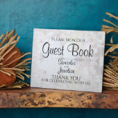 White Reflections Wedding Sign ons Guest Book Sign Fotoplaat (Zijkant)