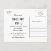 White Reindeer Chalkboard Jaarlijks Kerstfeest Aankondigingskaart (Achterkant)