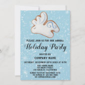 White Reindeer Cookie Snow Company Holiday Party Kaart (Voorkant)