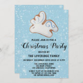 White Reindeer Cookie Snow Holiday Kerstfeest Kaart (Voorkant / Achterkant)