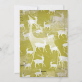 White Reindeer on Green Photo Holiday Kaart (Achterkant)