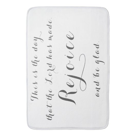 White Rejoice and Be Blessed Badmat (Voorkant Verticaal)