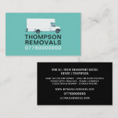 White Removal Van, Removal Company Visitekaartje (Voorkant / Achterkant)