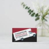 White Removal Van, Removal Company Visitekaartje (Staand voorkant)