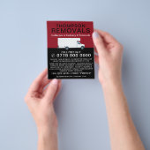 White Removal Van, verwijderend Bedrijf Adverteren Flyer (Hand)