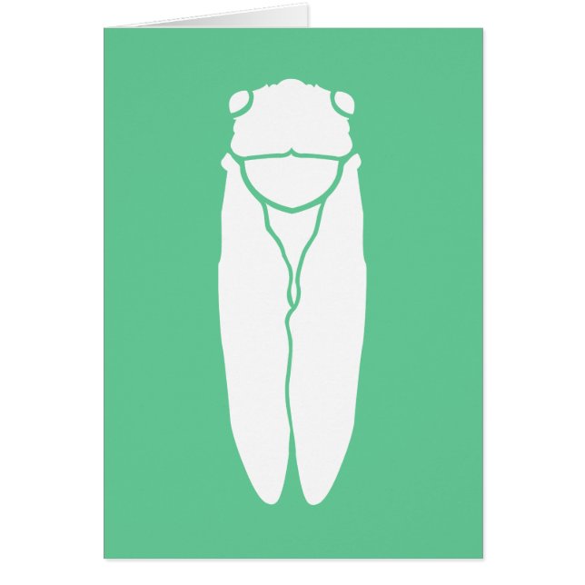 White Retro Cicada Insect Print (Voorkant)