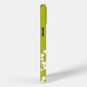 White Retro Dogwood Flowers Custom Name Case-Mate iPhone Case (Achterkant / Rechts)