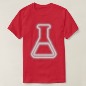 White Retro Neon Chemistry Laboratory Flask T-shirt (Design voorkant)
