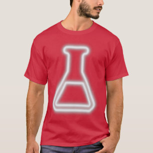 White Retro Neon Chemistry Laboratory Flask T-shirt