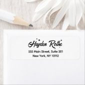 White Retro Script Makeup en Hair Stylist Etiket (Insitu)